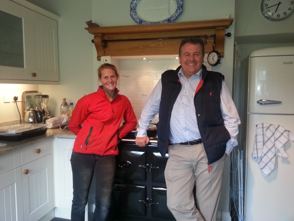 Jane Williams with her new AGA - If you win the AGA I will pop round and lean on it once it has been installed!