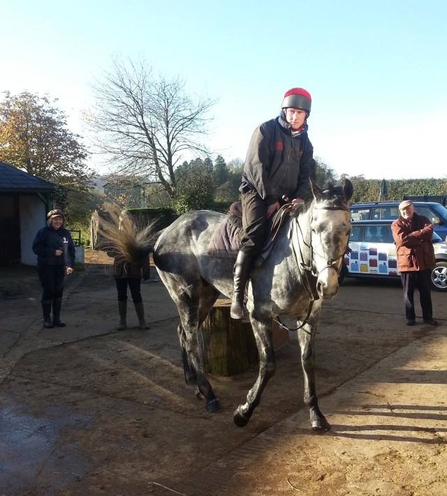 Pete 'Shep' Mann on the lovely grey, Pontypandy