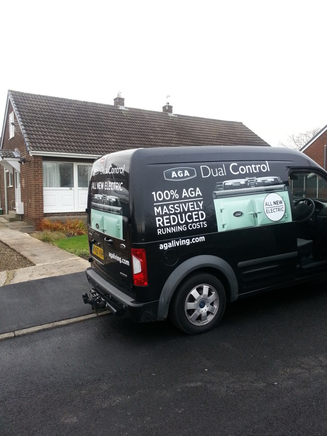 The AGA van pays a visit to Mr & Mrs Simpson (senior)