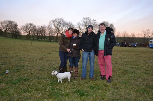 Olivia thought the pint would be cropped out of this photo!