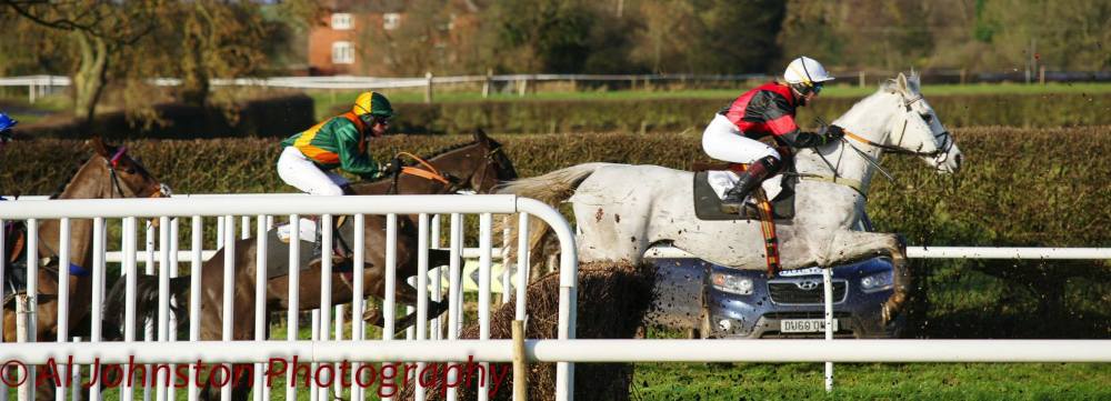 A flying leap from Silver Token (Charly Prichard) in the first