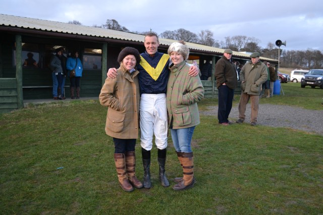 L-R Caroline Smith with brother Richard Smith, and his girlfriend Lizi Scott