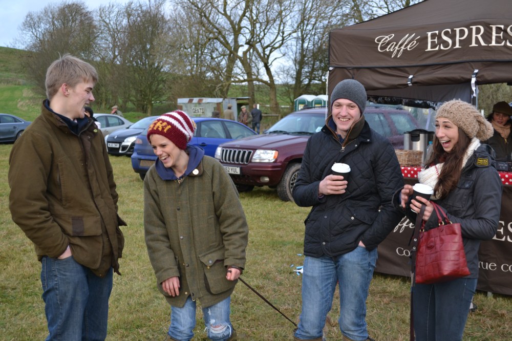 One of these four has just said something incredibly funny! L-R Sam Davies-Thomas, Georgie Armstrong, Tom Ellis & Mary Mason