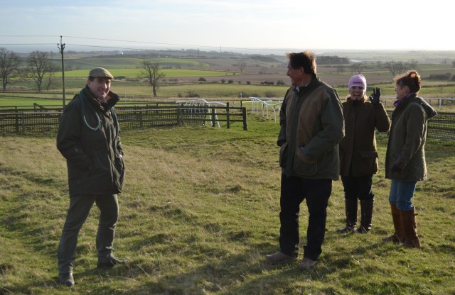 One of these four has just spotted the AGA man! L-R John Smith, Richard Drake, Janet Drake, Fiona Barr