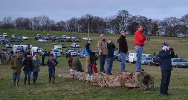 Point-to-Point courses have many vantage points and these racegoers  have bagged a prime spot