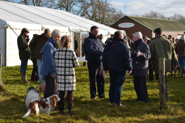 Barbury Castle Estate owner Nigel Bunter (centre, blue jacket)
