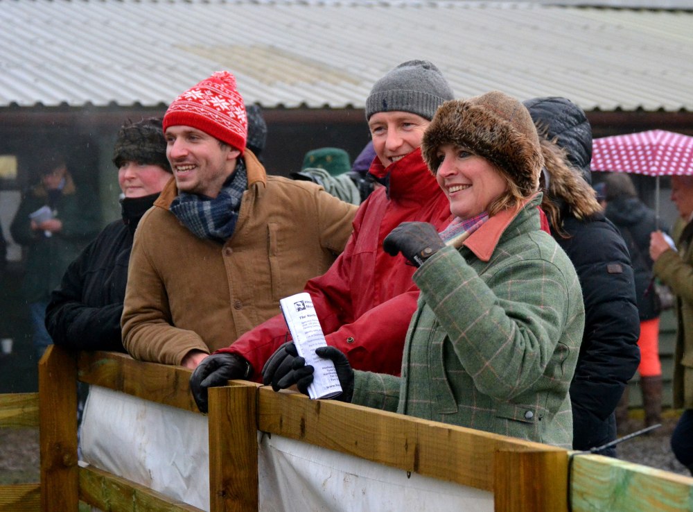 All smiles as Falklander returns to the winners enclosure after winning the Mens Open