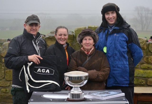 L-R: Ron Lillie (far left) and Grant Lillie (far right) of AGA, with Catherine Walton and Margaret Walton (Charlotte's gran)