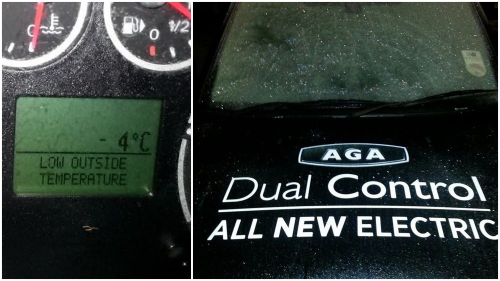 Frosty (and very cold) AGA van