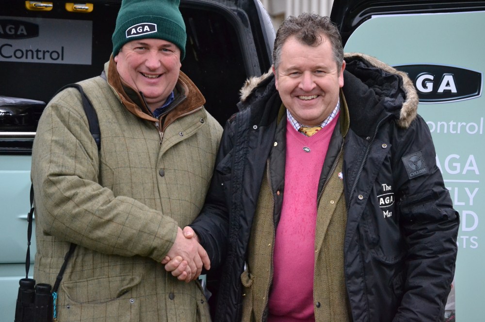 Seven times champion National Hunt trainer Paul Nicholls and David Simpson from AGA