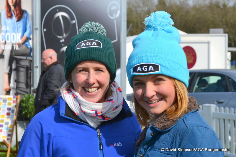 Becca Corbett has been promoting the 'AGA Hats Around The World' competition and she joined in the fun today with her friend, Sarah Kelk