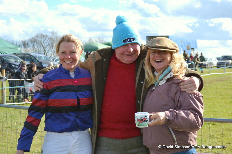 Lawney Hill does the honours at the post race presentation