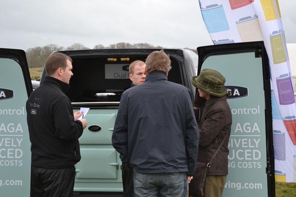 Dan and Mark had a steady stream of visitors to the AGA van