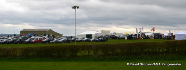 A course walk is a good way to start the day, this is the view back towards the car park