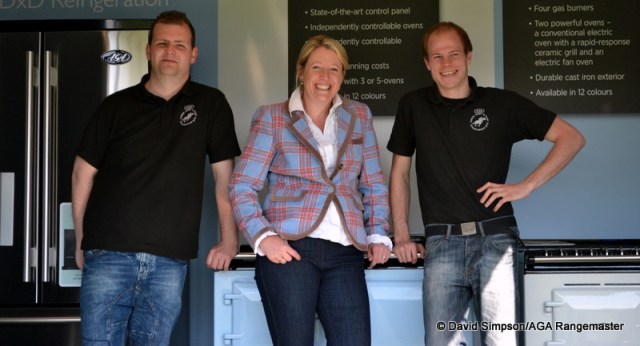 The AGA boys with Great British Bake Off Finalist, Miranda Gore Browne