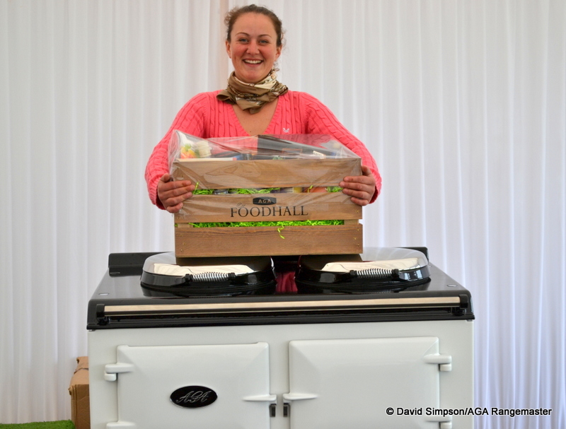 With her prize for finishing runner-up in the AGA championship, a marvellous AGA Food Hall hamper!