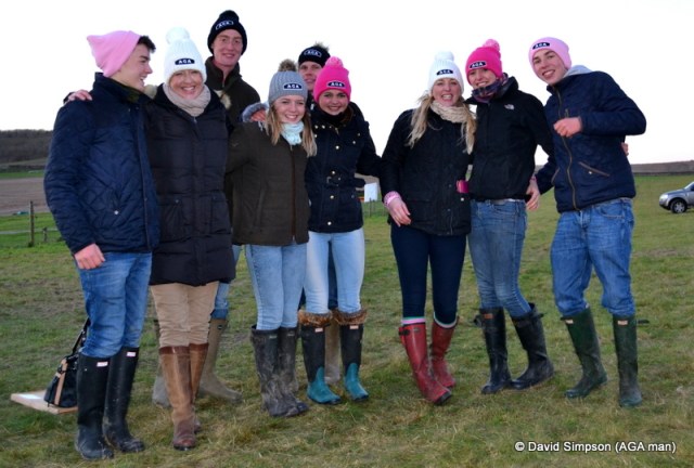 We were in the car and heading for home when we spotted 'Team Barber' and friends still going strong, so, despite the protests from the passenger seat "get in the car, I'm cold and I want to go home", it was too good an opportunity to miss!