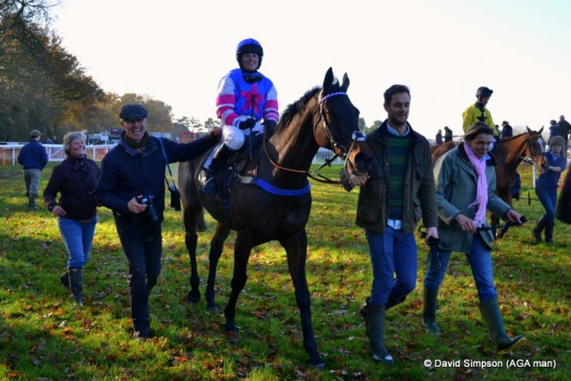 Jubilant scenes after an impressive win for  Gauvain 
