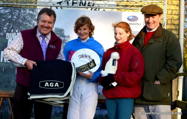 5 wins in AGA sponsored races for Mrs Rucker, and 3 in a row at Cottenham for Sagalyrique (2012/13 & 14)