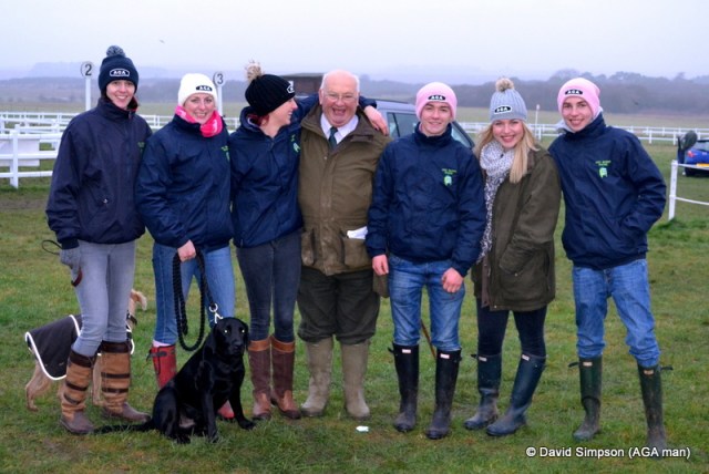 More laughter with Len Vickery, although he seems to have mislaid his AGA hat! 
