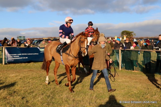 Lucy Tucker leads up Flanshan - I joined Lucy and friends in the lorry park post race for a tipple and a chat before the long journey home (very nice it was too), and they were still going strong when we left!
