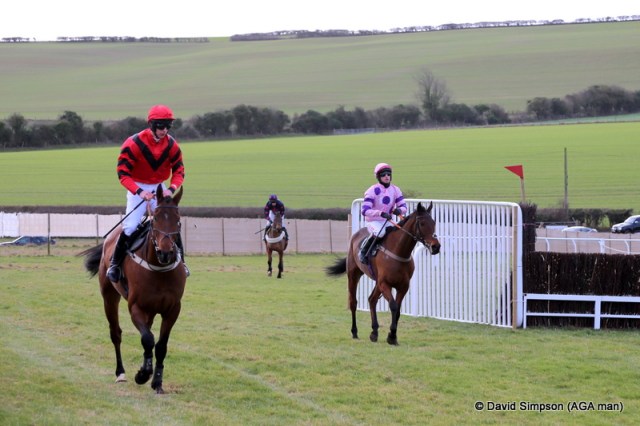 Will Biddick is in the pink silks, although as of this week he is now known as 'Billy Widdick' amongst some of his pointing friends (thanks to Mark Wall)