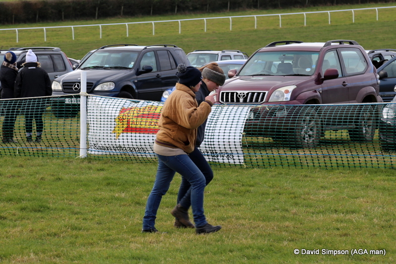 Preparations are under way as Lilly walks the course with Helen Hart