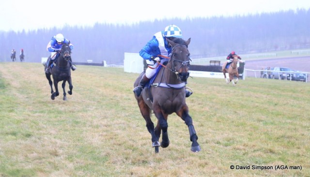 Alfie Martindale and Otterburn Lady win the 148cm and under pony race