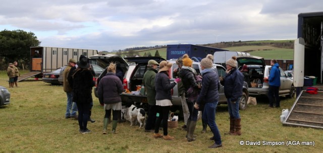 Pointing has a reputation for being a very social sport and there was plenty of evidence of that at Milborne, both in the lorry park and the car park