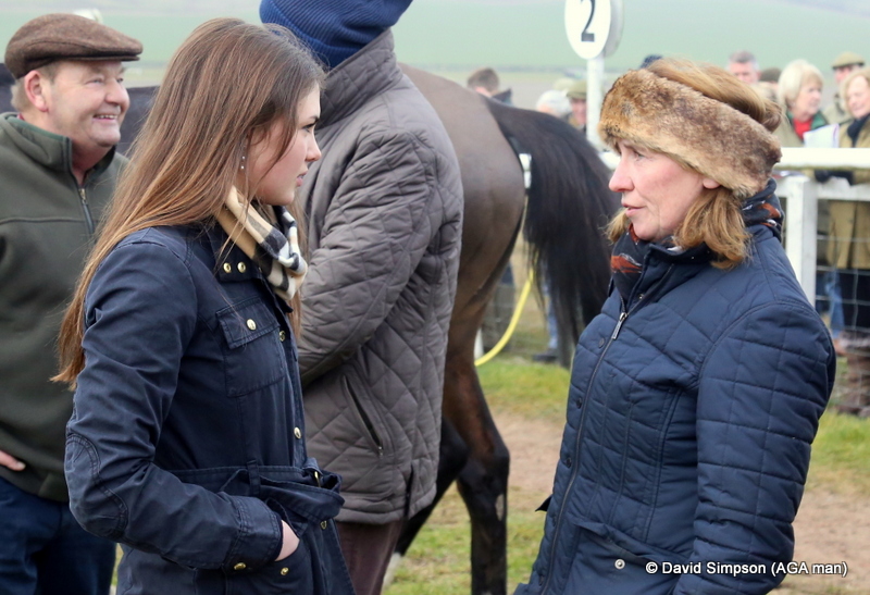 Megan Nicholls (left) catches up with Rose Loxton, the pair were often in the winners enclosure together last season