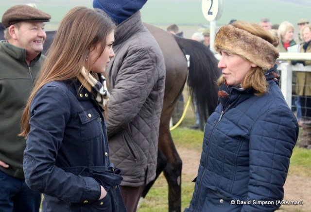 Megan Nicholls (left) catches up with Rose Loxton, the pair were often in the winners enclosure together last season