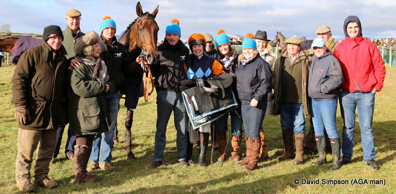 The Bandey team celebrate their win in the ladies open, the win coming courtesy of Alskamatic and Claire Hart