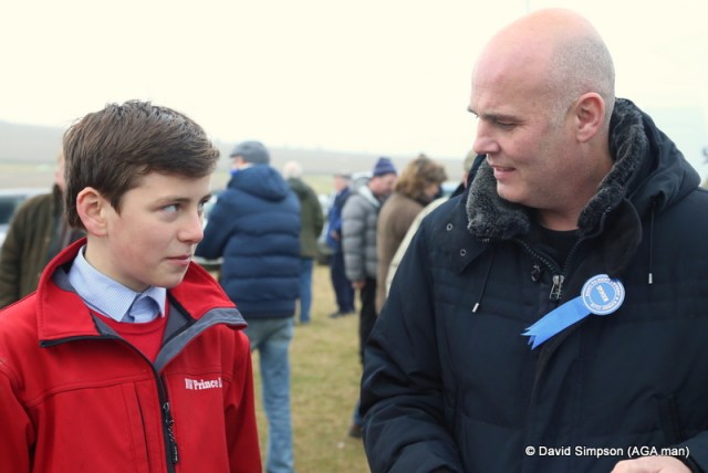 Derek Martin (right) spent two years on the road with me and he drove the AGA van to all four corners of the UK, here he catches up with pony rider, Liam Harrison