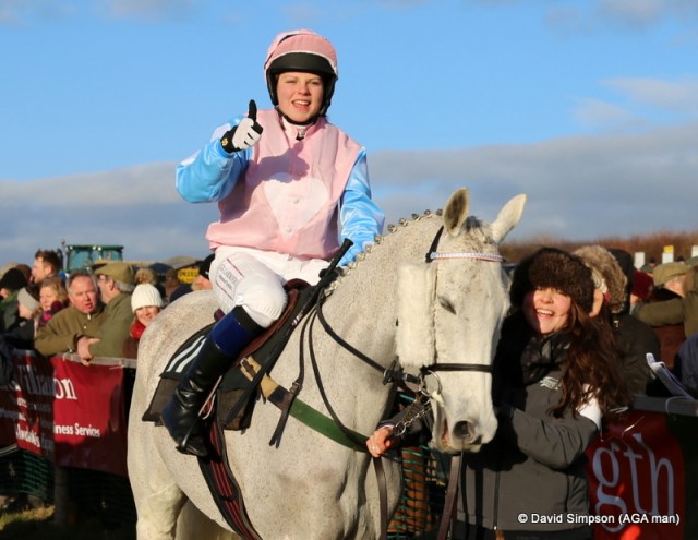 She's ready! Thumbs up from Lilly