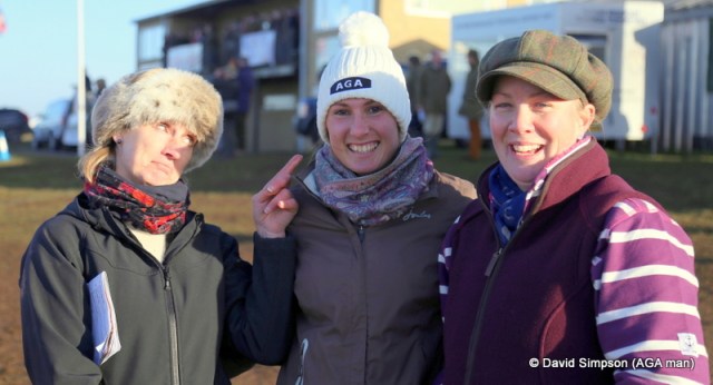 Leanda Tickle finally gets her new AGA hat... she is also in joint 2nd place in the AGA championship for lady riders