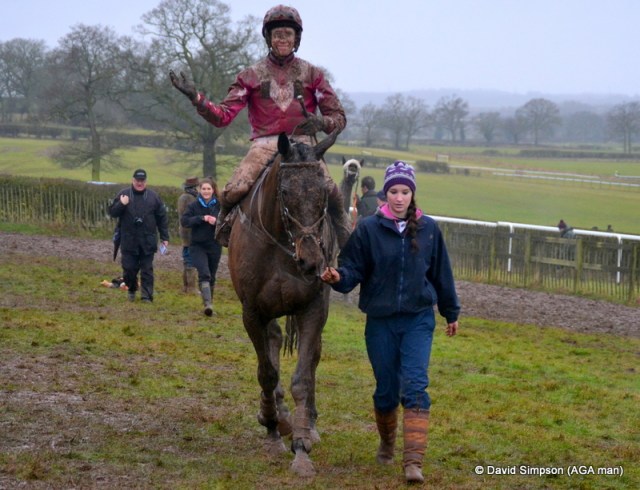James Ridley is beaming after winning the AGA sponsored Open Maiden on War Path
