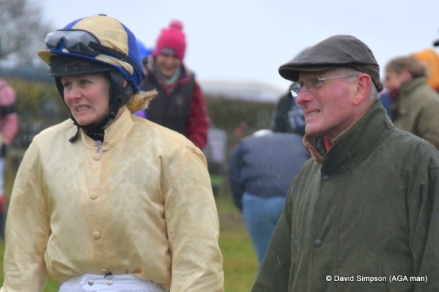 A grimace from Jane and Peter Williams