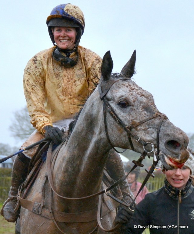The grimace is replaced by a smile after a win for Grandturgeon in the Ladies Open