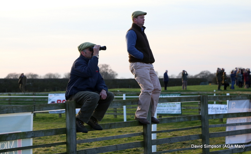 Charlie Wadland and Fred Hutsby watch the Restricted