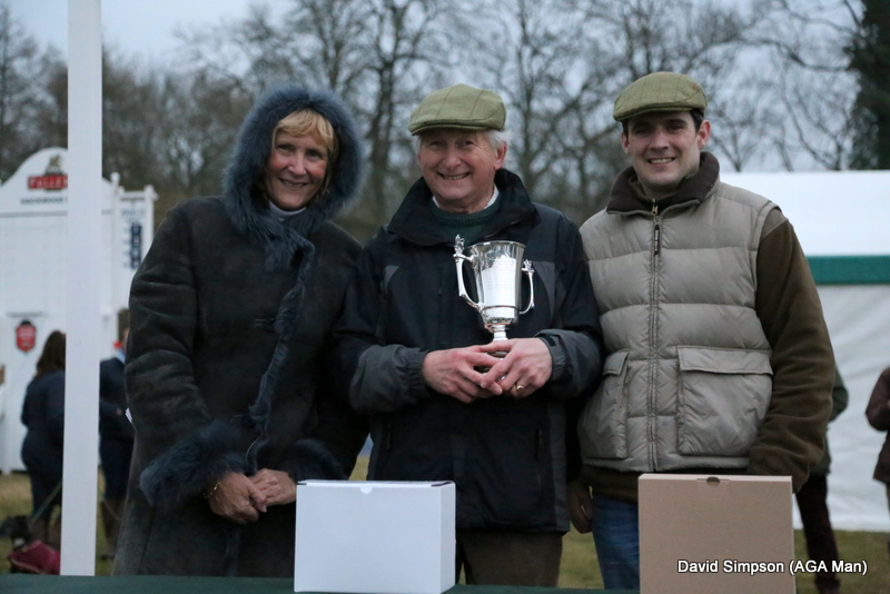 The last winner of the day was Conna Cloud and it was almost dark as James Tudor and Mr Cobbold received their mementoes