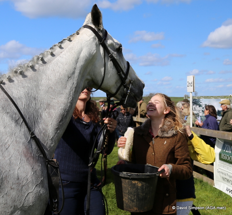 Gracie Nailor gives Argentato a kiss after his third in the Club Members