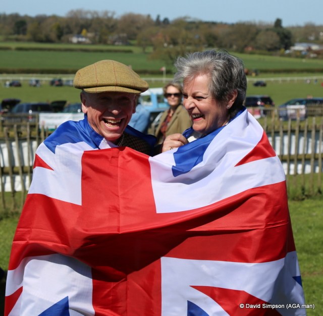 Wrap yourselves in a flag for the AGA man please, and smile...