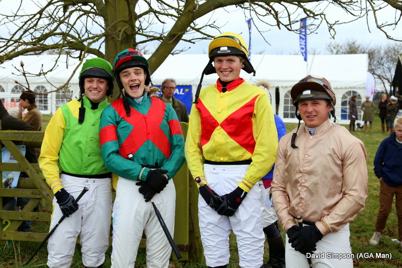 The boys have a bit of fun before the Confined race