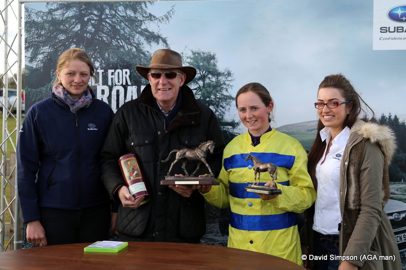 Definitely Rosie has just won the Subaru Restricted for Sue Bowen