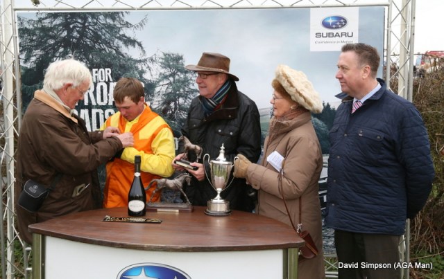A last minute adjustment for Jamie Goss before the Subaru presentation