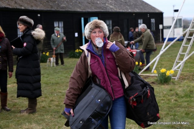 Emily has her hands full, I was going to offer to help but decided to take a photo instead!