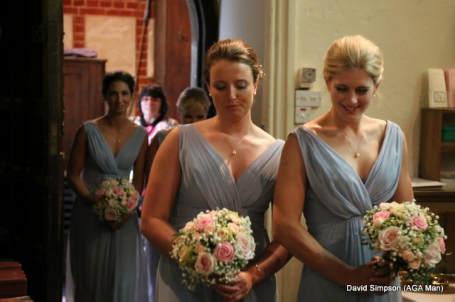 Blushing bridesmaids!
