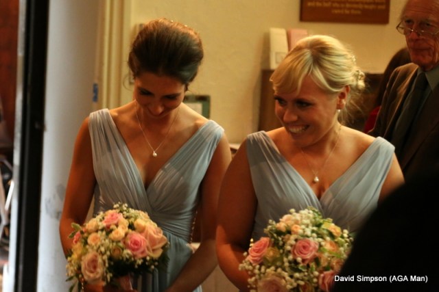 More blushing bridesmaids!