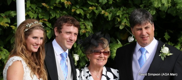 The father of the bride is building up for his big speech.