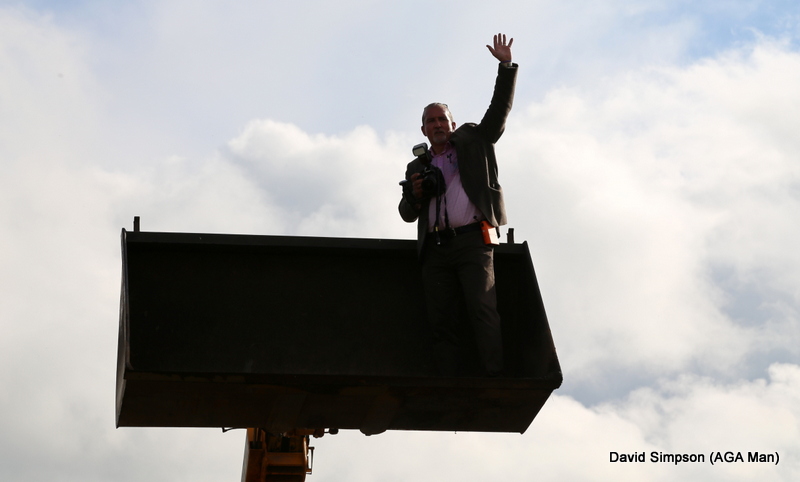 All is revealed as Neale Blackburn takes to the sky! (not the best quality pic).